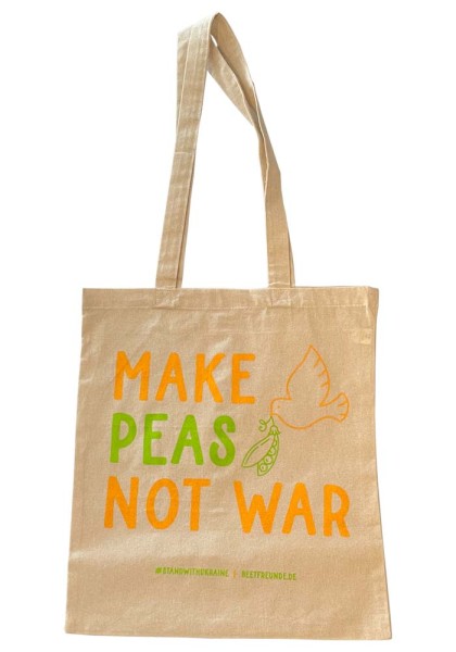 Make Peas Not War Baumwolltasche
