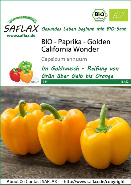 BIO - Paprika - Golden California Wonder